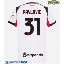 Maglie da calcio AC Milan Strahinja Pavlovic #31 Seconda Maglia Femminile 2025-26 Manica Corta